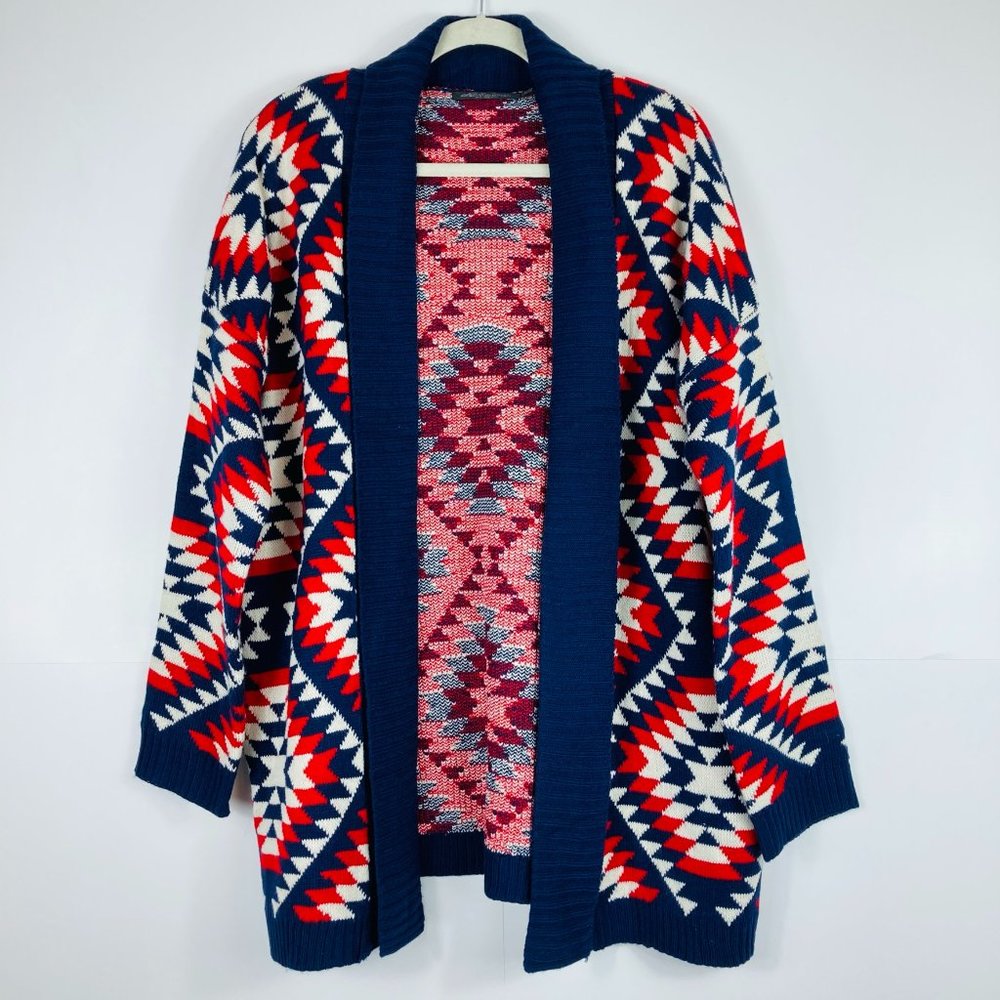 RSRVD Bella Bexxy Aztec Open Cardigan Thick Knit